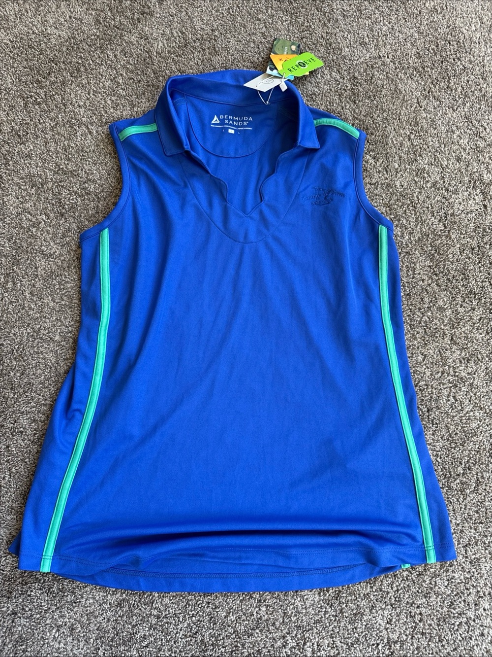 Bermuda Sands nwt retail $79 Women’s Large Pomme De Terre Golf Club Polo